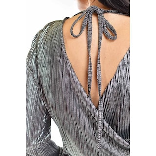 Foto 4 | Blusa Efecto Metalico Roman Fashion /juvenil, 1883 (plateado) Plateado