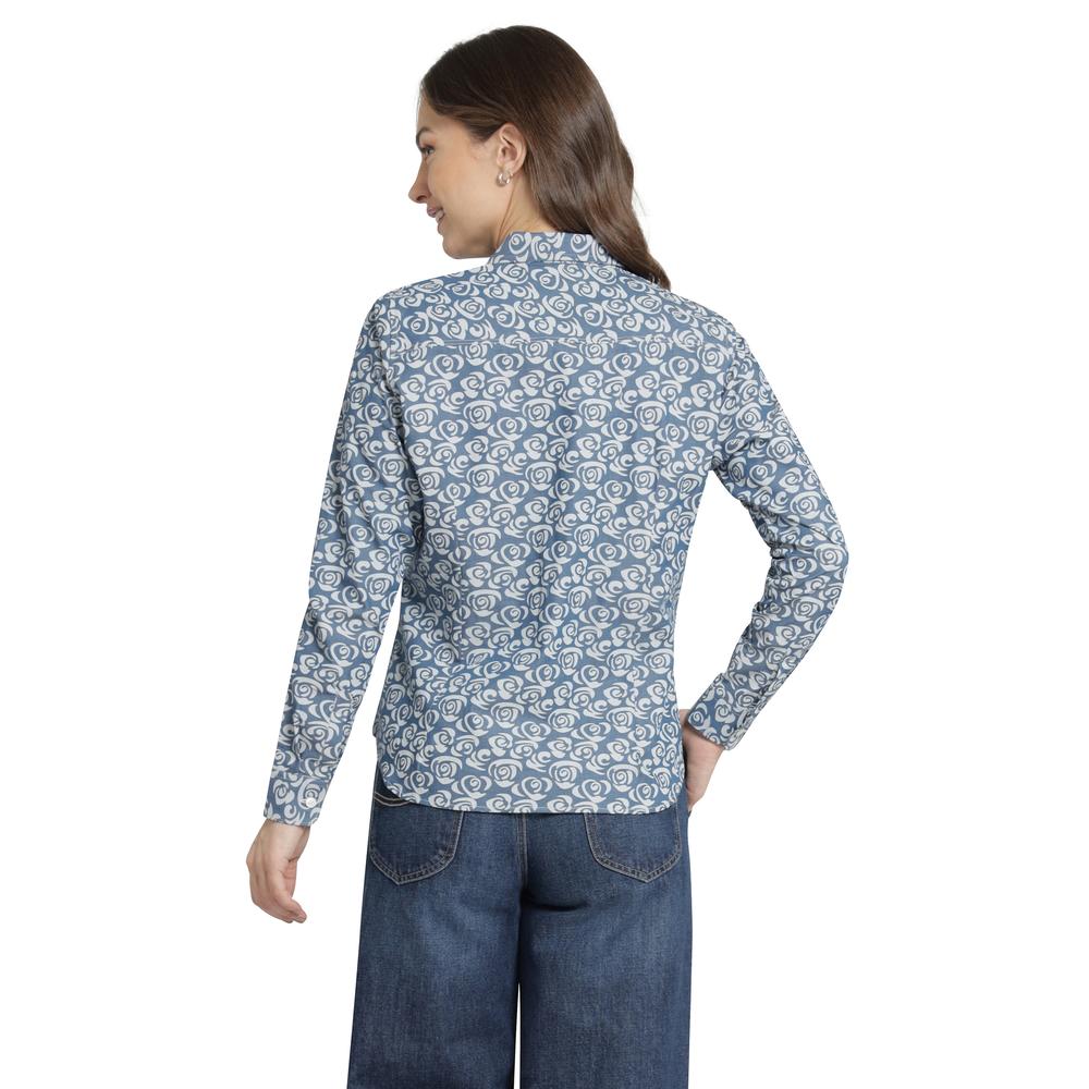 Foto 4 pulgar | Blusa Casual Mujer Lee Slim Fit 285 Azul Marino