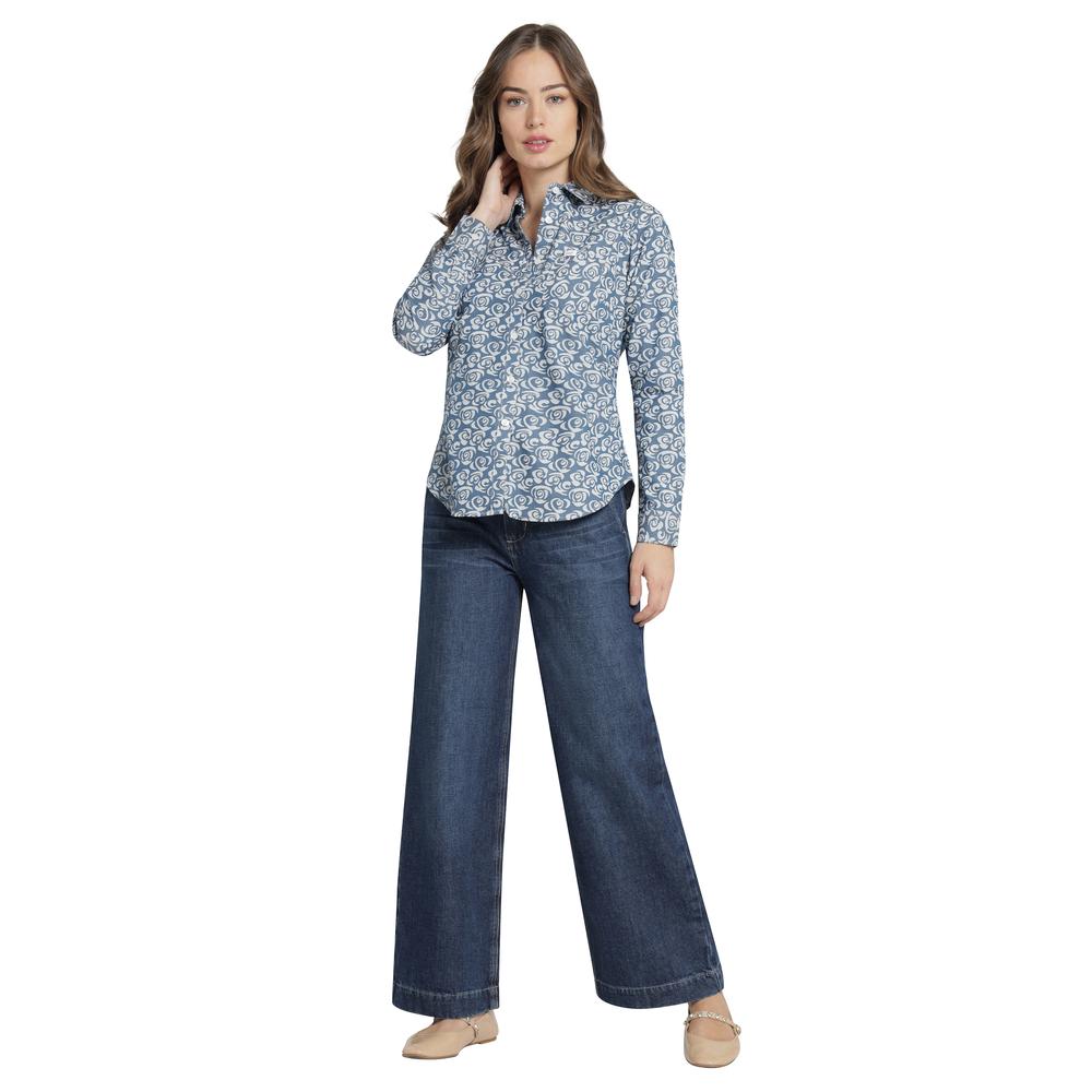 Foto 5 pulgar | Blusa Casual Mujer Lee Slim Fit 285 Azul Marino