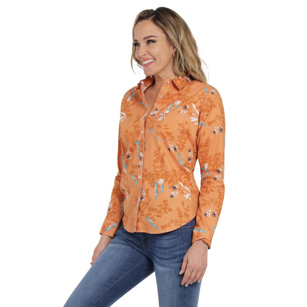 Foto 3 pulgar | Blusa Casual Mujer Lee Slim Fit 254 Naranja