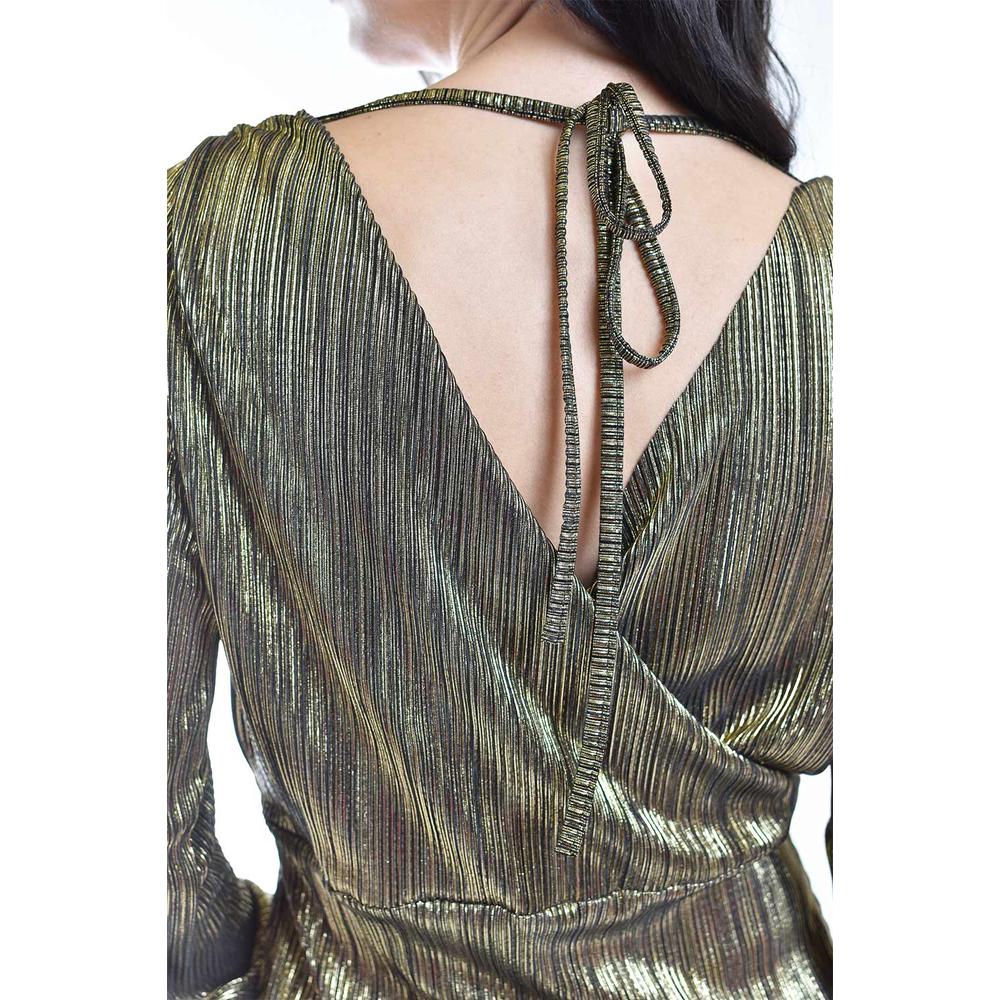 Foto 5 pulgar | Blusa Efecto Metalico Roman Fashion /juvenil, 1883 (dorado) Dorado