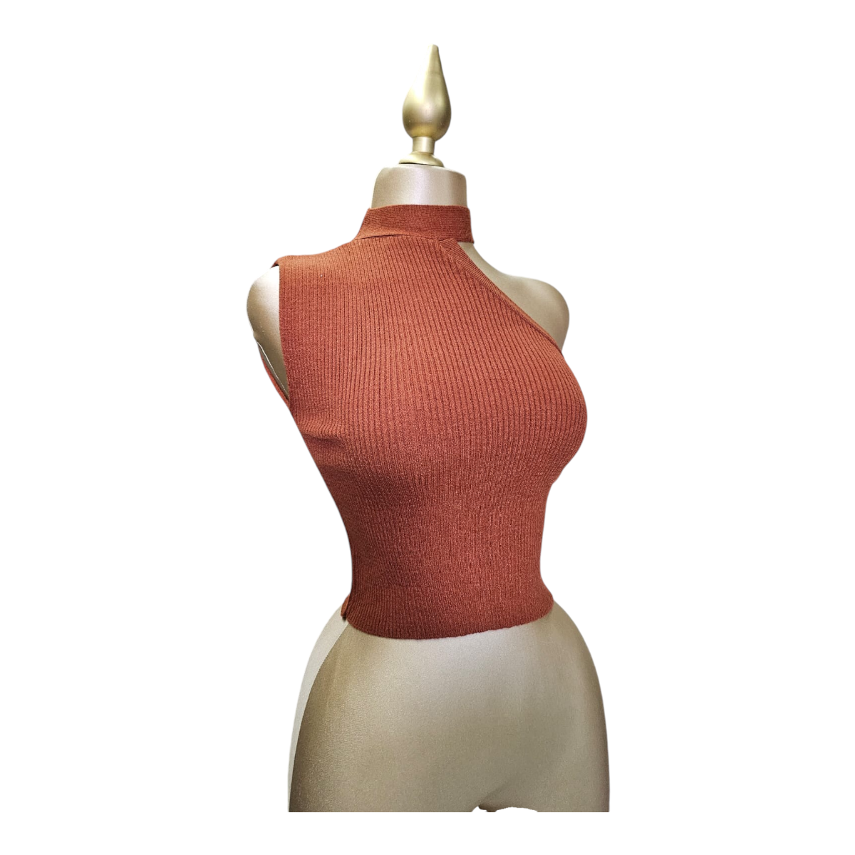 Foto 3 pulgar | Blusa Top Hombro Descubierto Color Shedron Para Dama Om