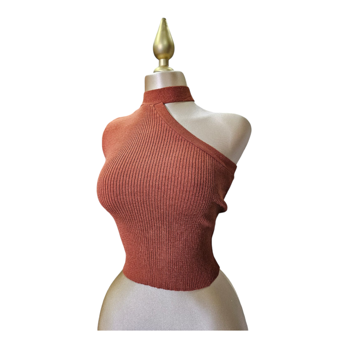Foto 4 pulgar | Blusa Top Hombro Descubierto Color Shedron Para Dama Om