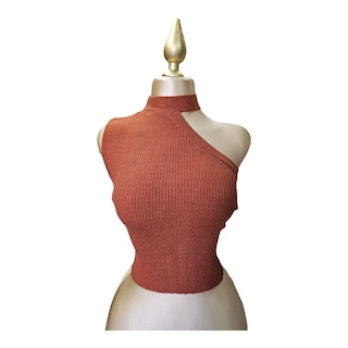 Foto 4 | Blusa Top Hombro Descubierto Color Shedron Para Dama Om