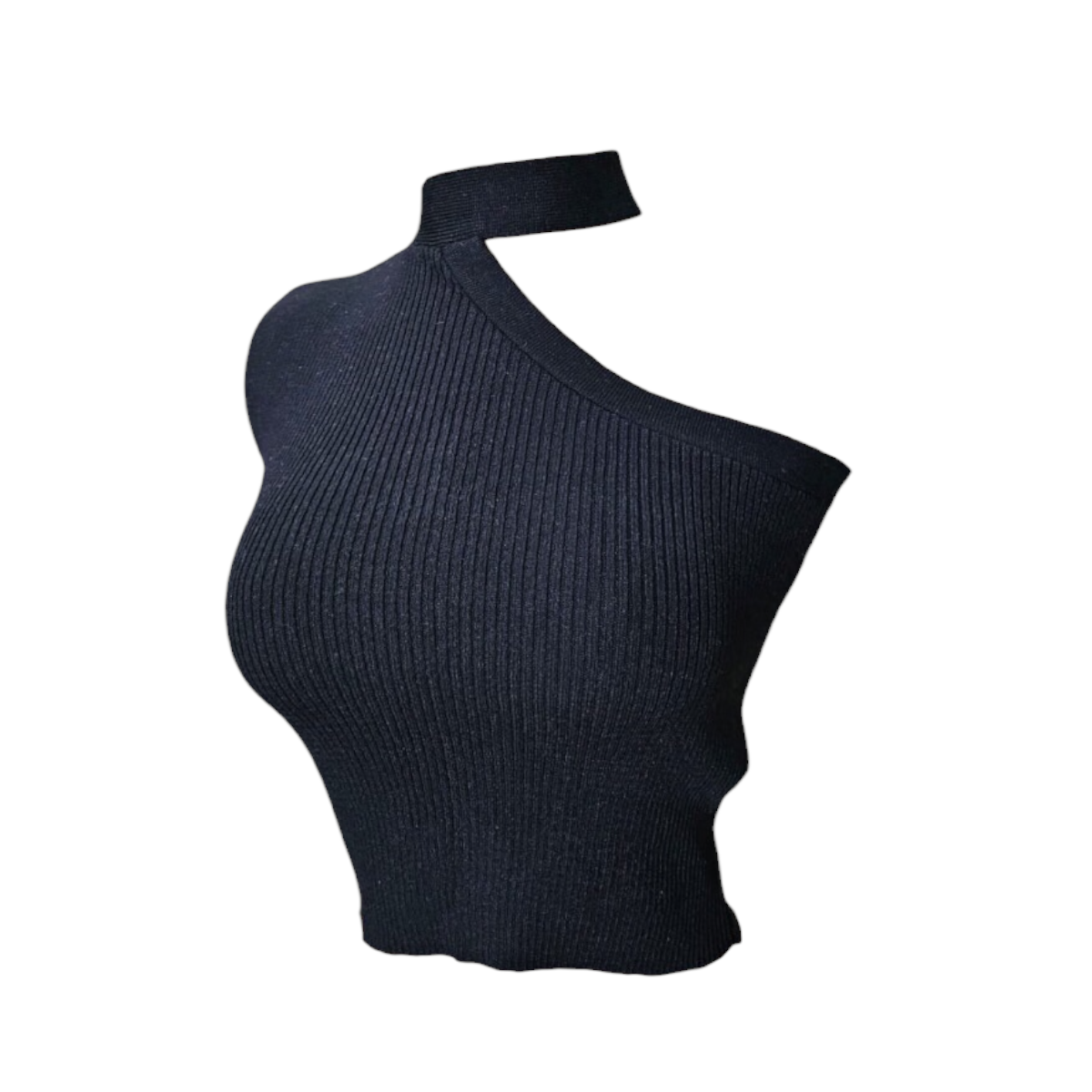 Blusa Top Hombro Descubierto Color Negro Para Dama Om