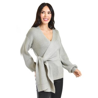 Foto 2 | Blusa De Punto Diseño Cruzado Roman Fashion /juvenil, 6688 (gris) Gris