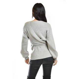 Foto 3 | Blusa De Punto Diseño Cruzado Roman Fashion /juvenil, 6688 (gris) Gris