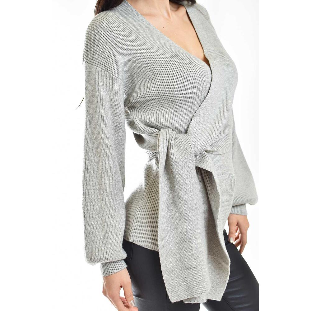 Foto 5 pulgar | Blusa De Punto Diseño Cruzado Roman Fashion /juvenil, 6688 (gris) Gris