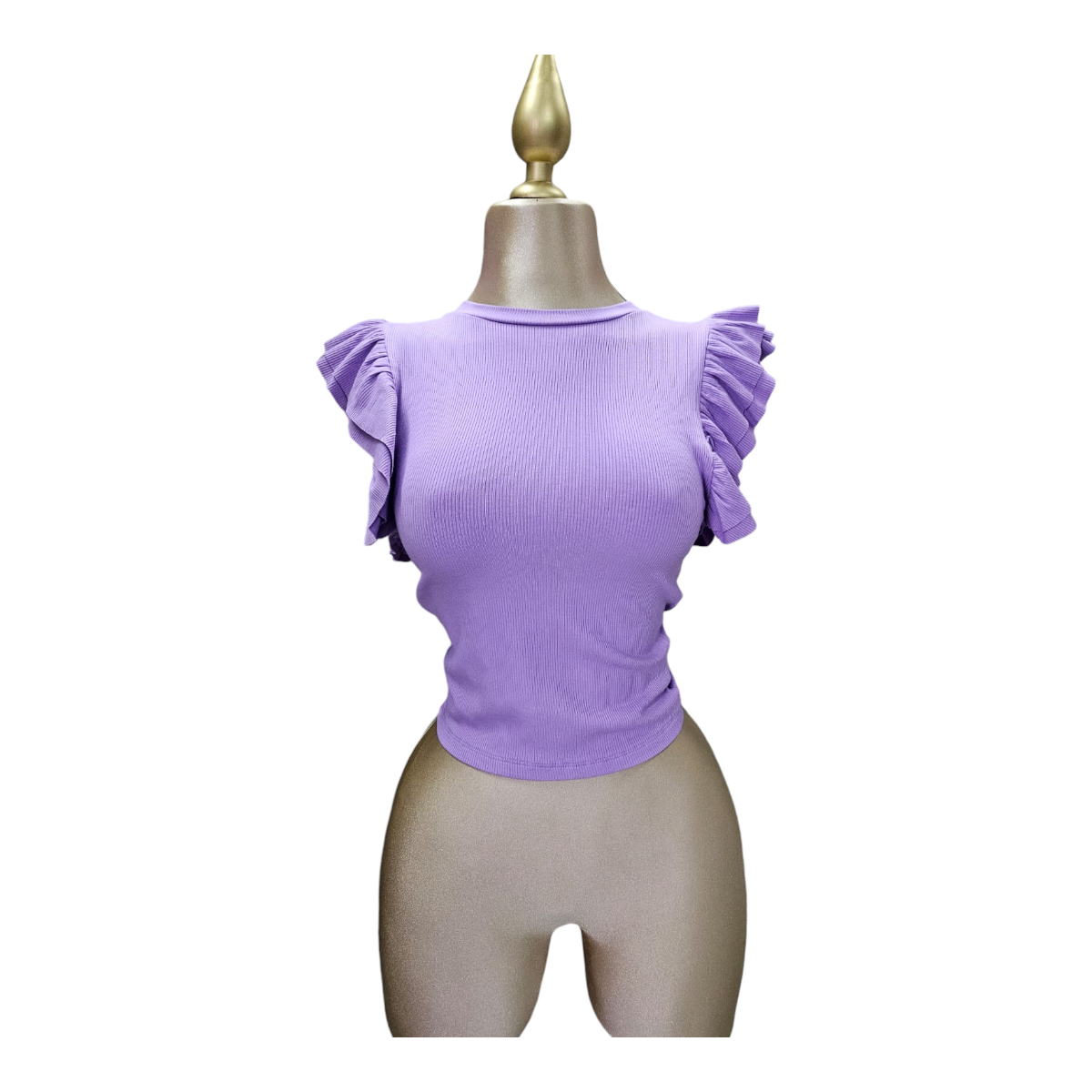 Foto 3 pulgar | Blusa Manga Olanes Color Morado Para Dama Lc