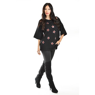 Foto 6 | Blusa Con Estrellas De Lentejuela Roman Fashion /juvenil, 34686 (negro) Negro