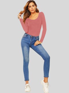 Foto 2 | Blusas Mujer Manga Larga Interior Térmico Bl-1013 Rosa Claro Invierno Dama