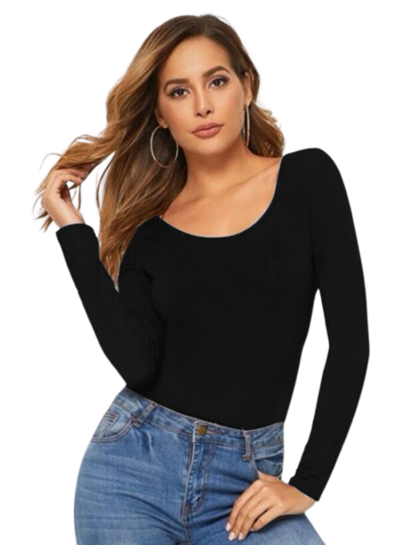 Foto 1 | Blusas Mujer Manga Larga Interior Térmico Bl-1013 Negro Invierno Dama