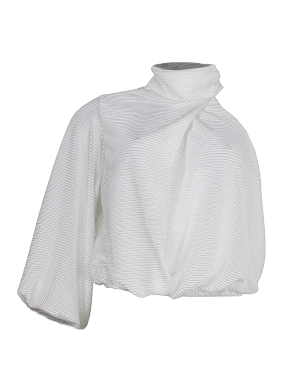 Foto 2 pulgar | Blusa Asimétrica Danna J&b Para Dama Color Blanco