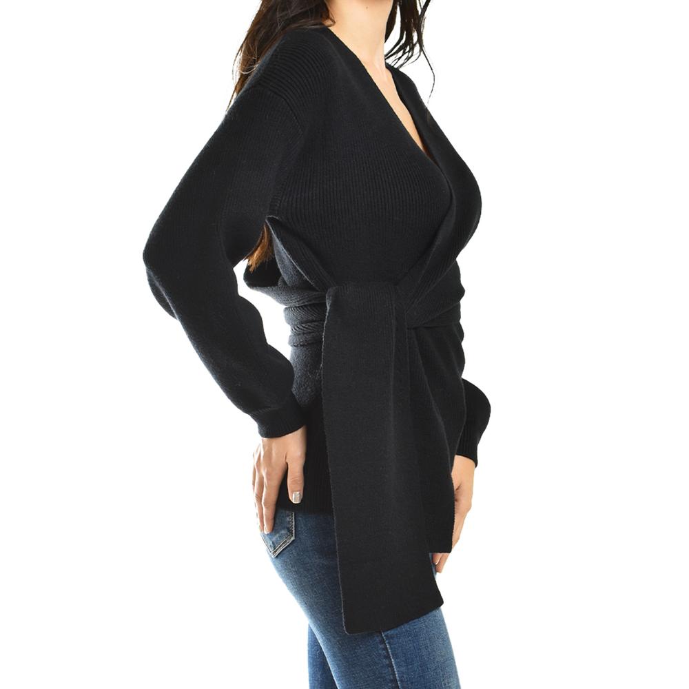 Foto 5 pulgar | Blusa De Punto Diseño Cruzado Roman Fashion /juvenil, 6688 (negro) Negro