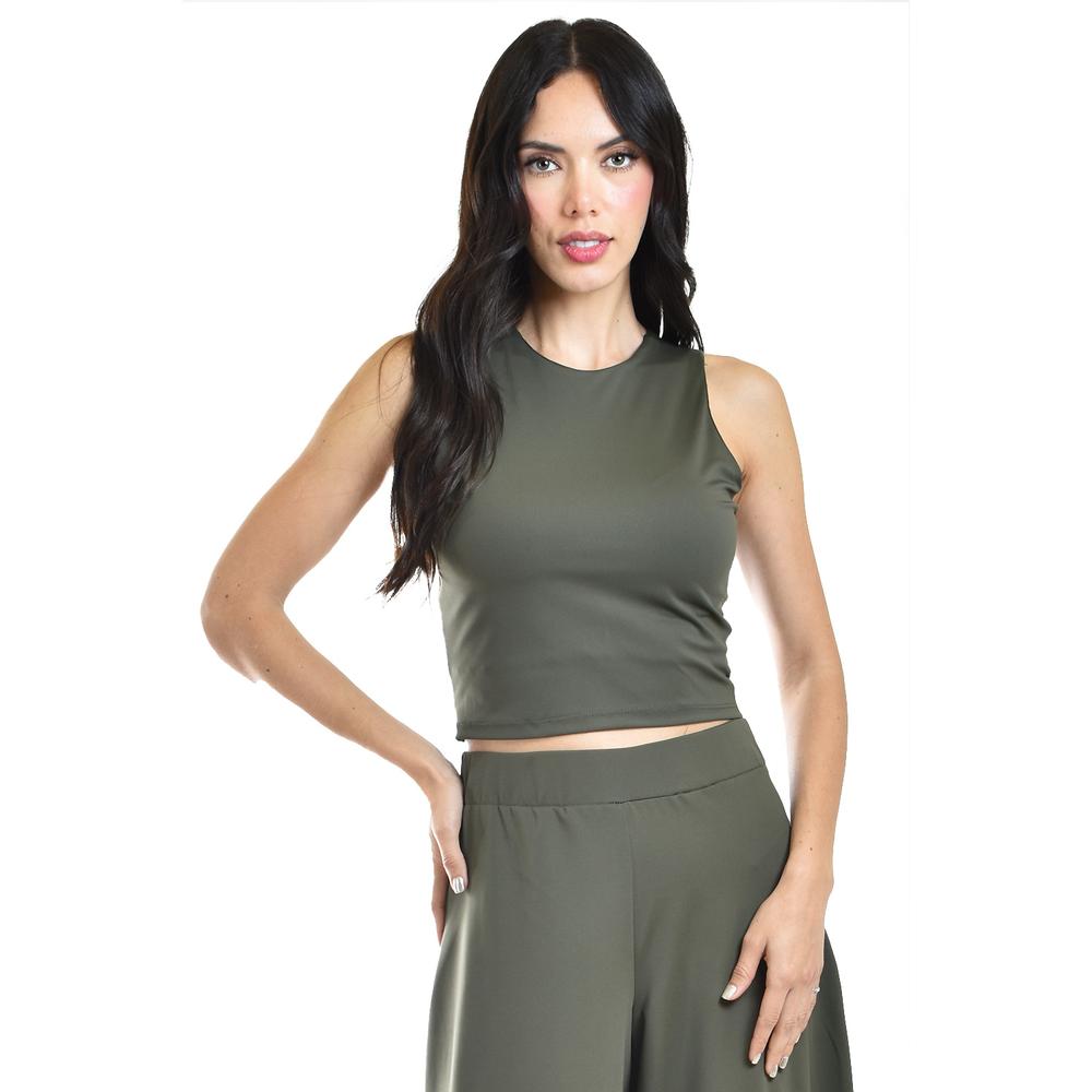 Top Básico Sin Manga Roman Fashion /juvenil, 2290 (verde Militar) Verde Oscuro