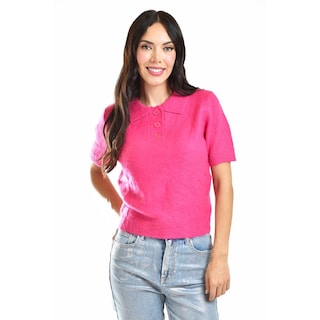 Foto 4 | Blusa De Punto Tipo Polo Roman Fashion /juvenil, 3056 (fiusha) Fucsia
