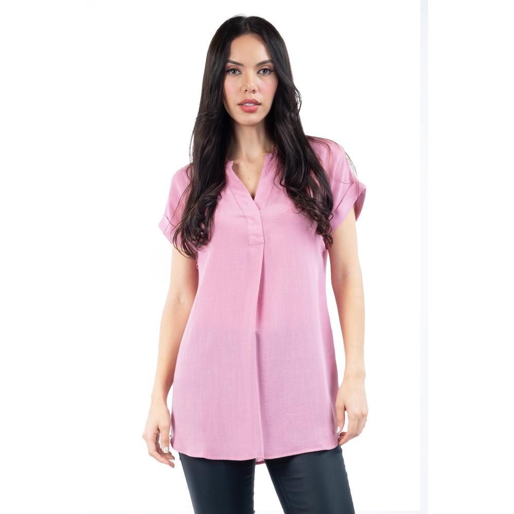 Blusa Ligera De Cuello V Roman Fashion / Juvenil, 0058 (rosa) Rosa