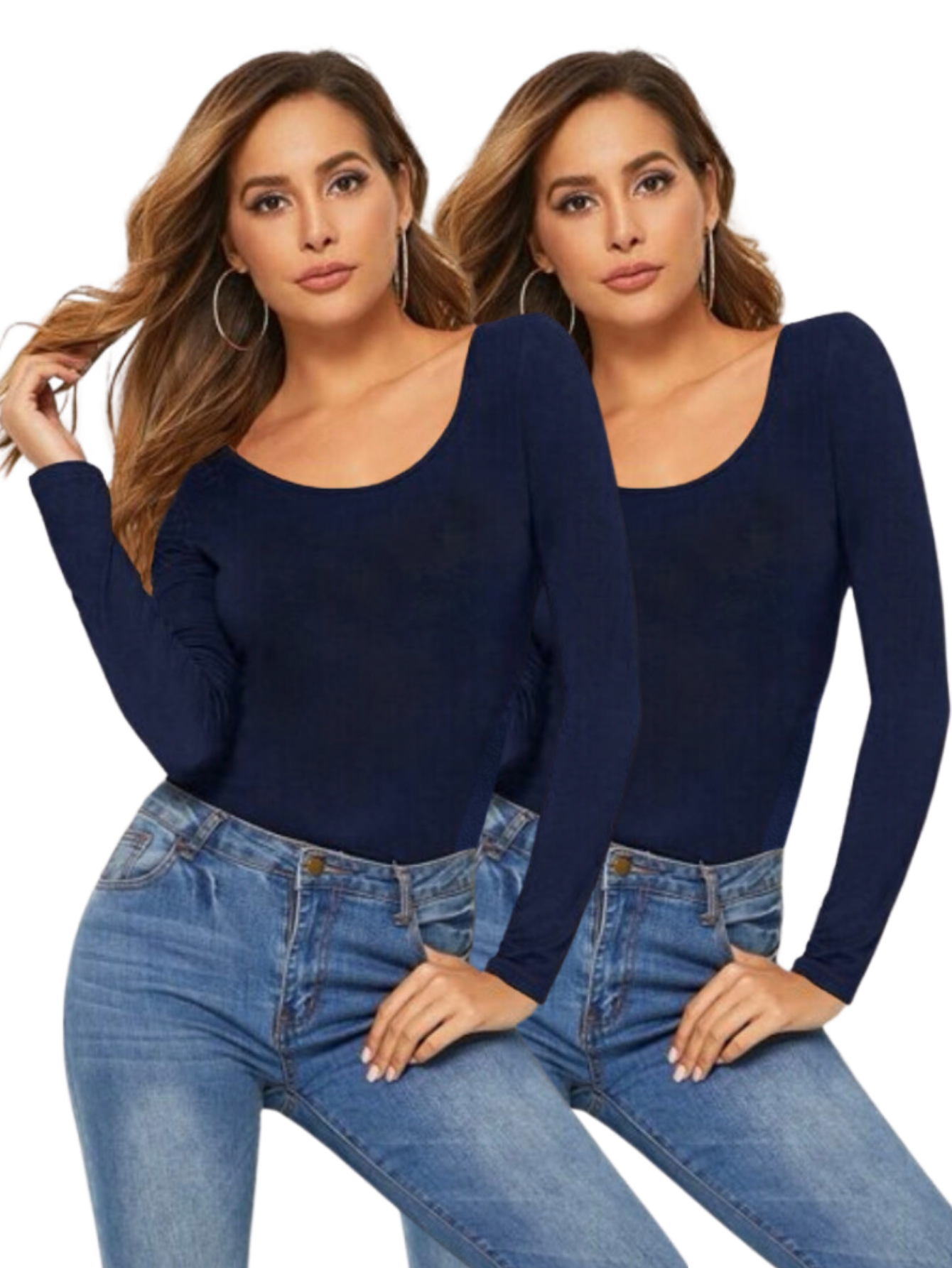 Set 2 Blusas Mujer Manga Larga Interior Térmico Bl-1013-px2-variedad De Colores Invierno Dama