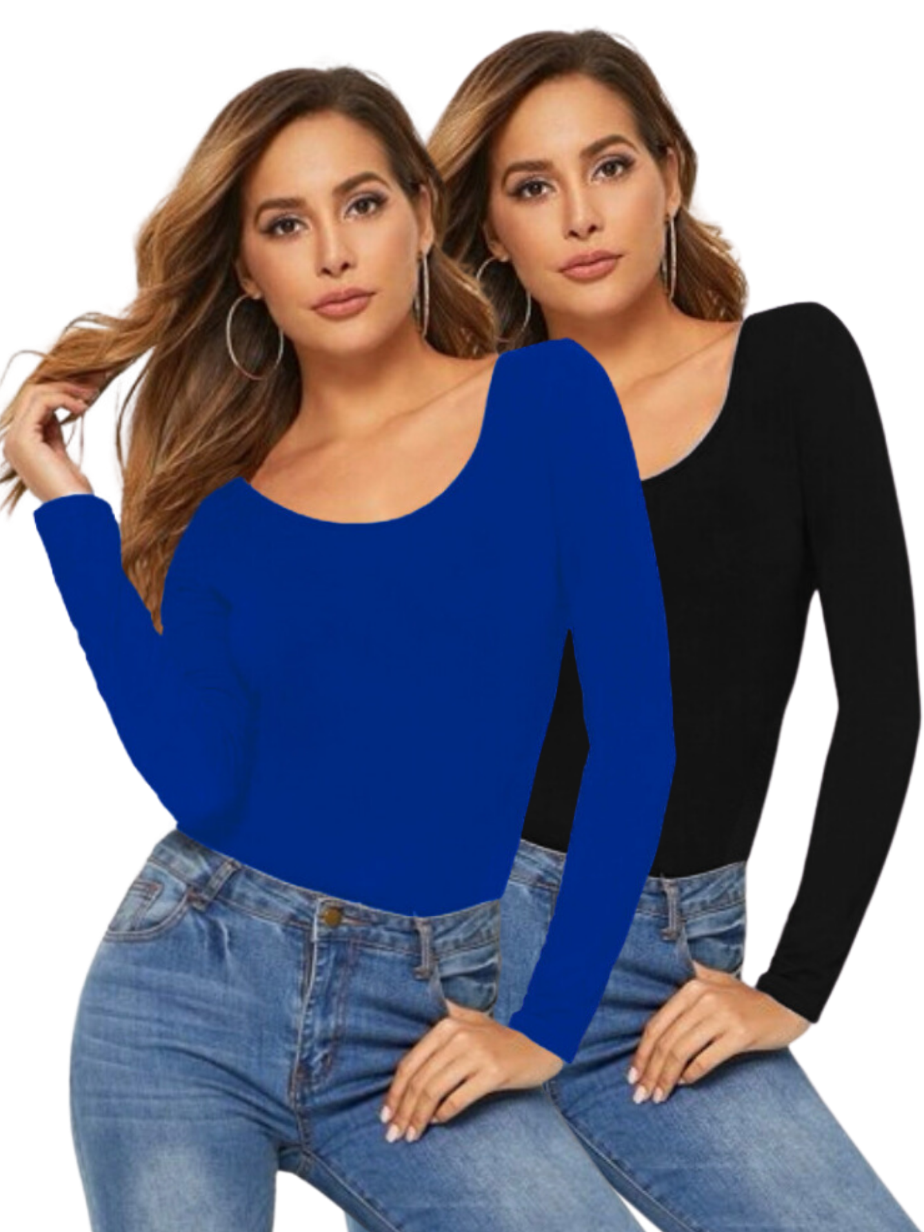 Set 2 Blusas Mujer Manga Larga Interior Térmico Bl-1013-px2-variedad De Colores Invierno Dama