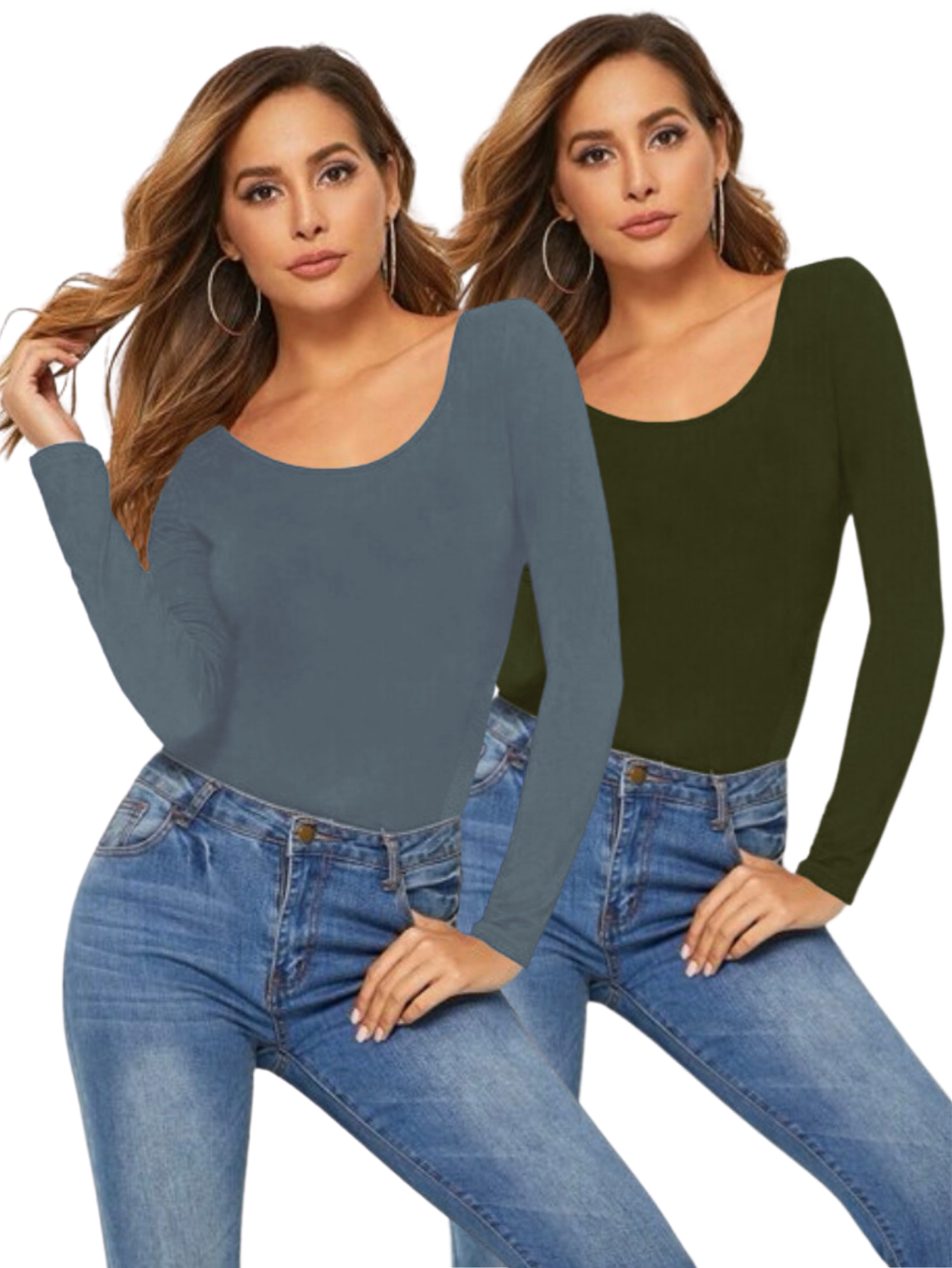 Set 2 Blusas Mujer Manga Larga Interior Térmico Bl-1013-px2-variedad De Colores Invierno Dama