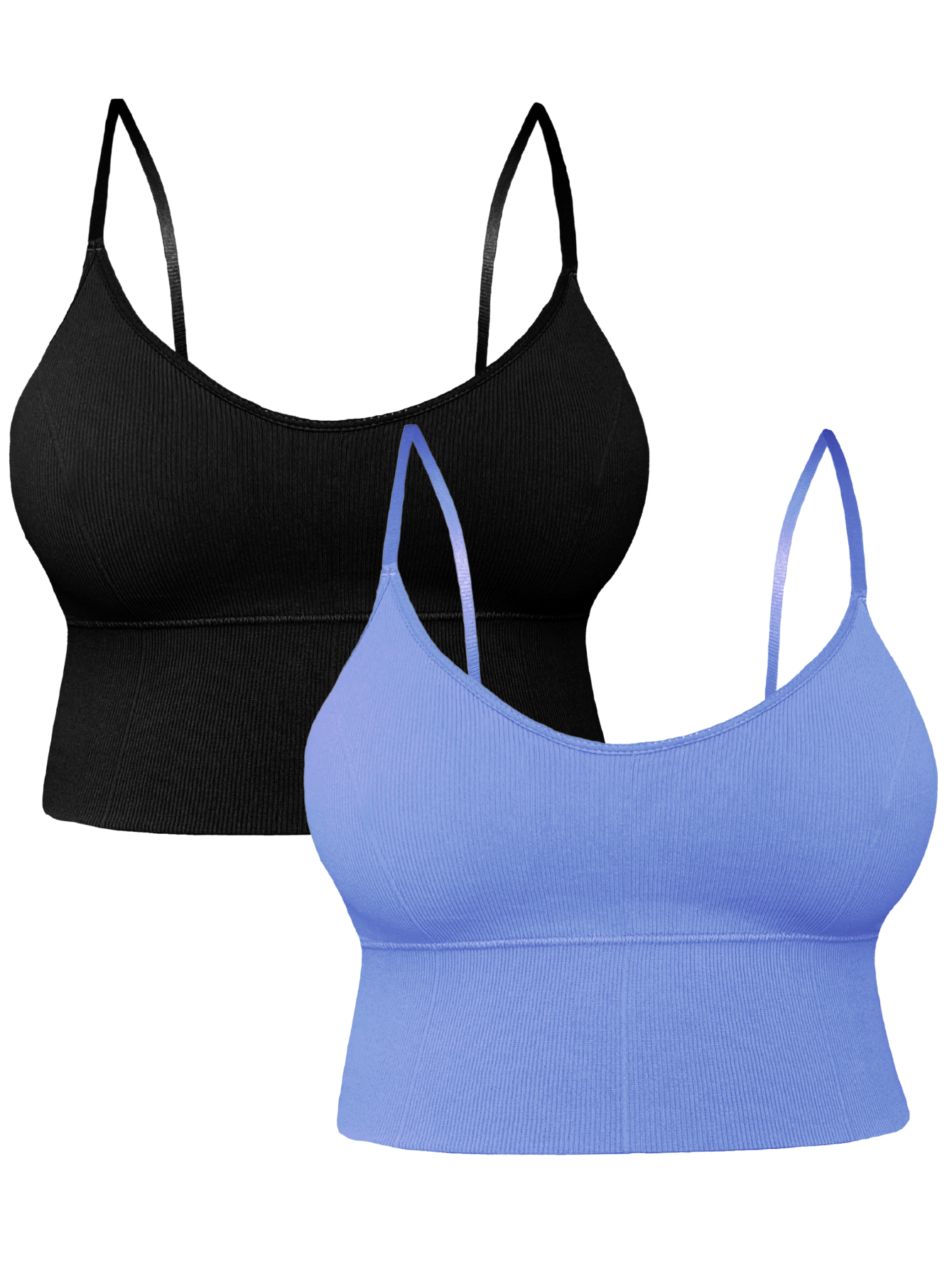 Foto 2 pulgar | Set De 2 Tops Mujer Deportivo Con Relleno Top-1013-px2 Variedad De Colores Blusa Croptop