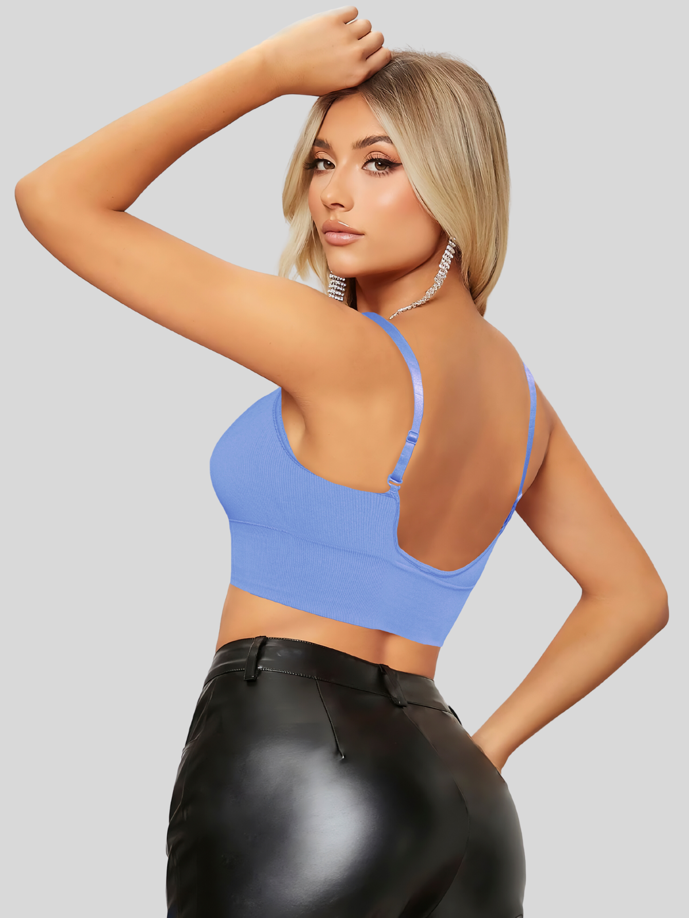 Foto 3 pulgar | Set De 2 Tops Mujer Deportivo Con Relleno Top-1013-px2 Variedad De Colores Blusa Croptop
