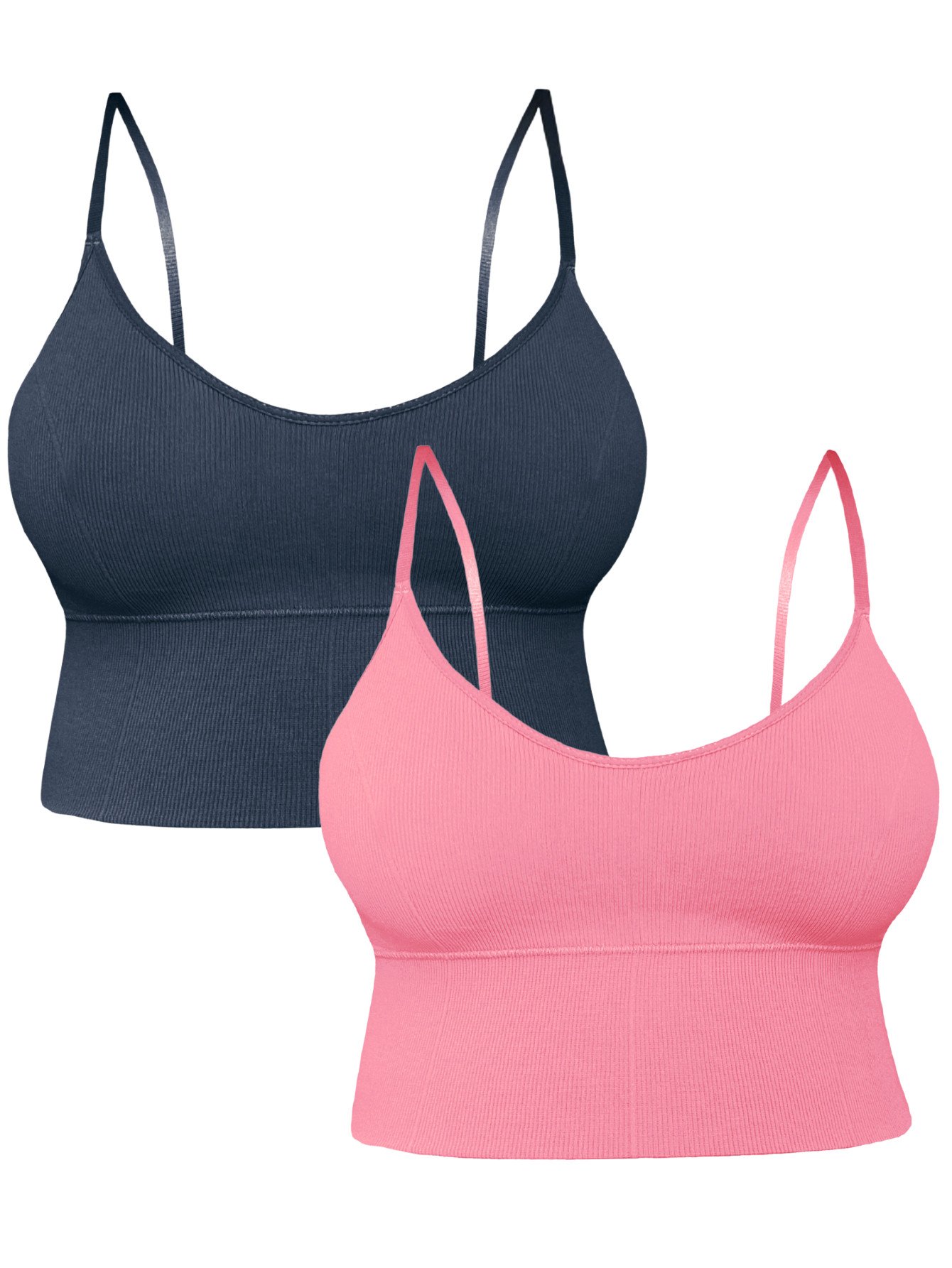 Set De 2 Tops Mujer Deportivo Con Relleno Top-1013-px2 Variedad De Colores Blusa Croptop