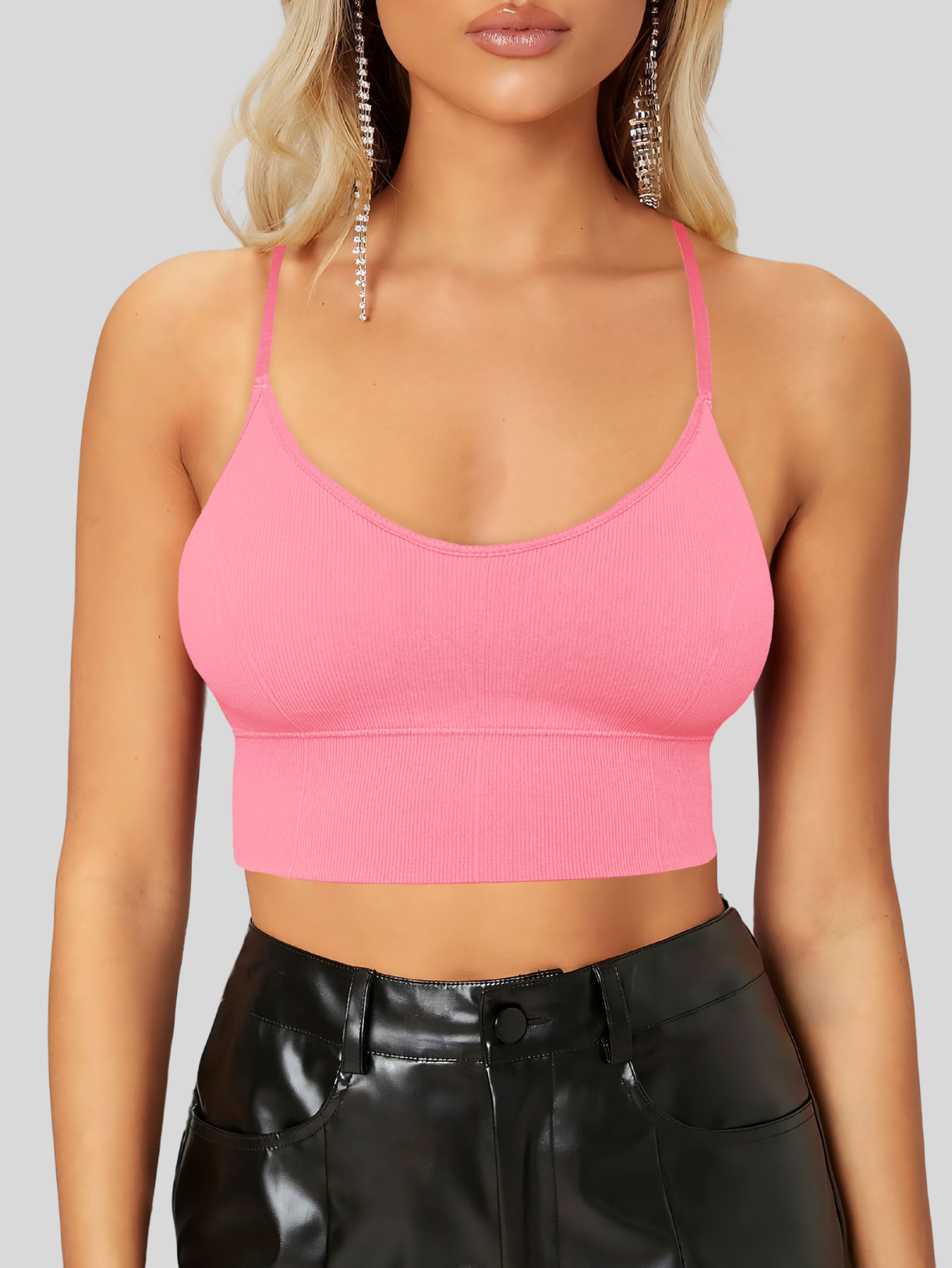Foto 4 pulgar | Set De 2 Tops Mujer Deportivo Con Relleno Top-1013-px2 Variedad De Colores Blusa Croptop