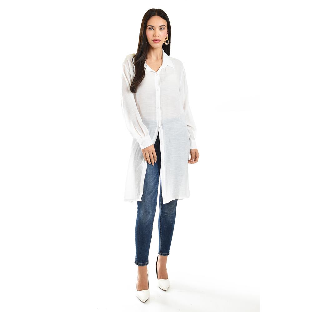 Blusa De Corte Largo Roman Fashion /juvenil, 1008 (blanco) Blanco