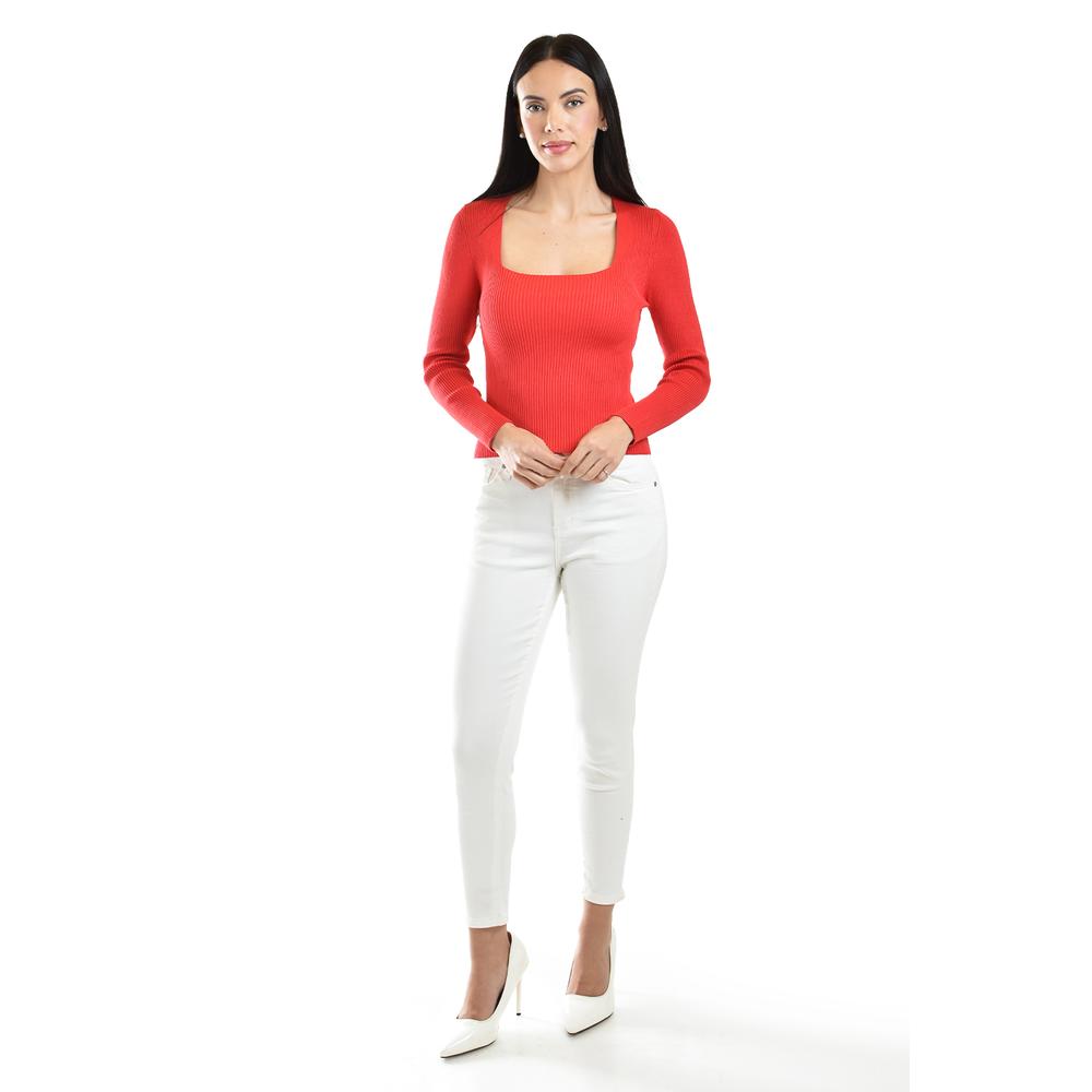 Foto 5 pulgar | Blusa De Canalé Manga Larga Roman Fashion /juvenil, 2507 (rojo) Rojo