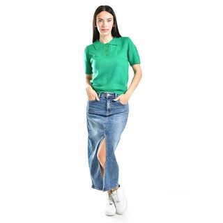 Foto 4 | Blusa De Punto Tipo Polo Roman Fashion /juvenil, 3056 (verde) Verde