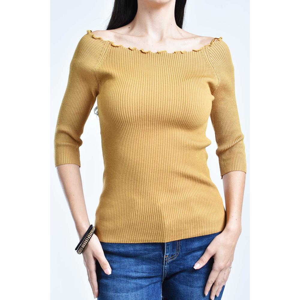 Foto 5 pulgar | Blusa De Canale Manga 3/4 Roman Fashion / Juvenil, B2 (mostaza) Ocre
