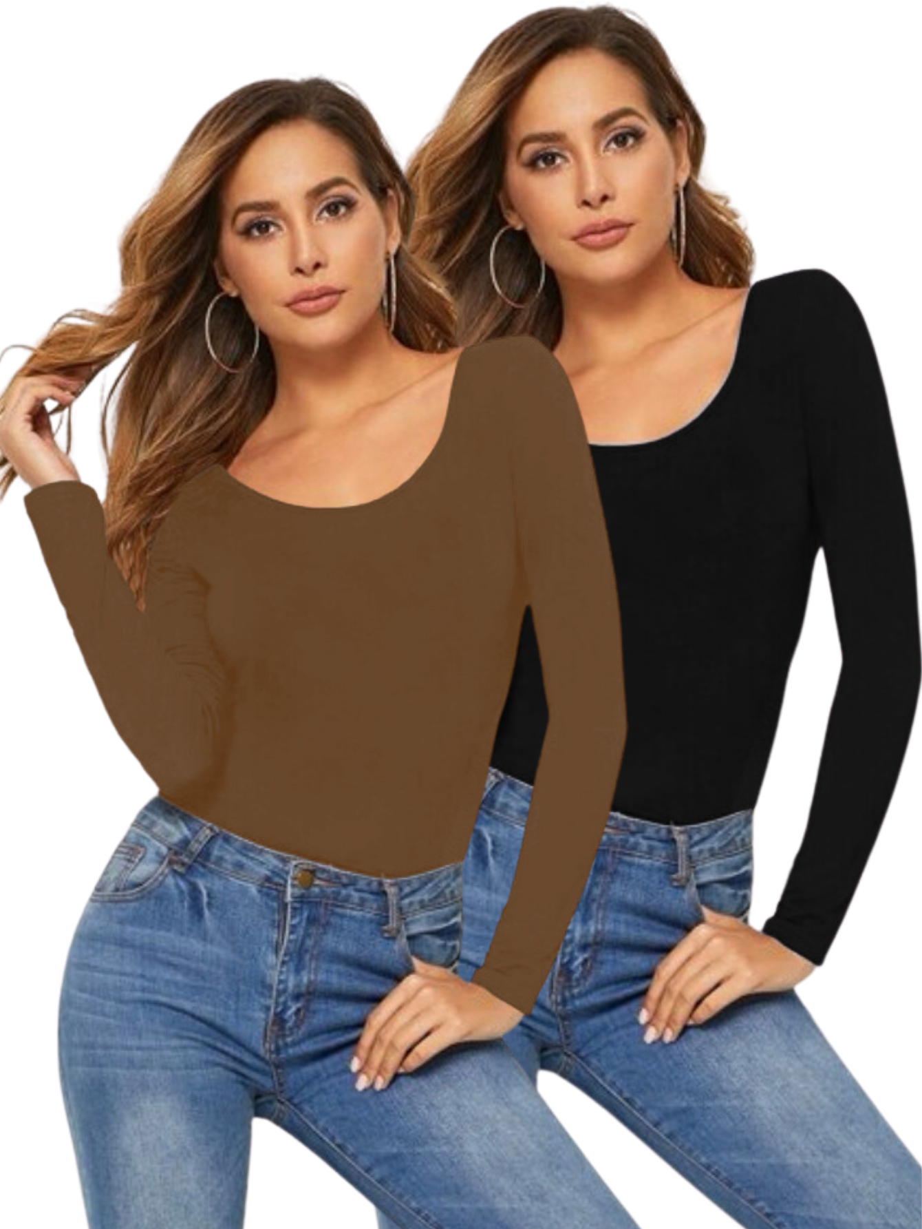 Set Blusas Manga Larga Interior Térmico para Mujer