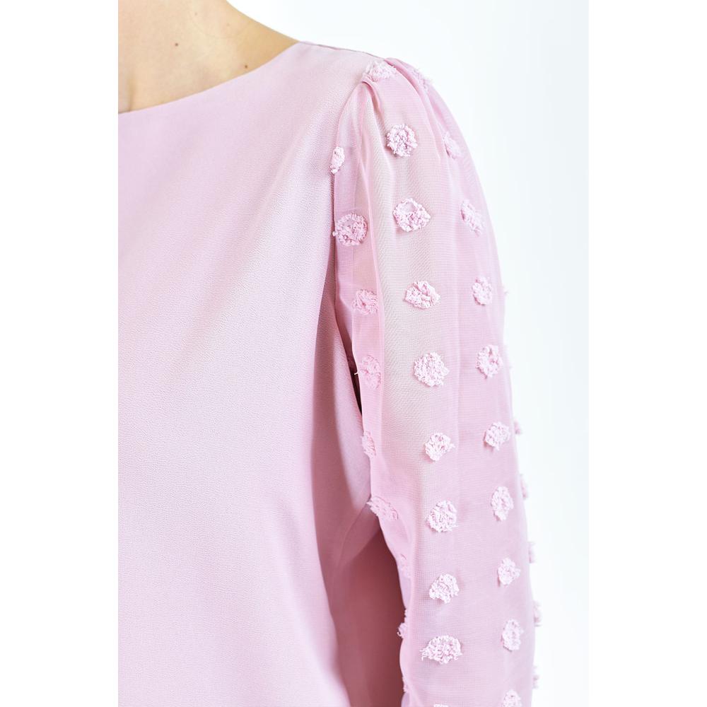 Foto 5 pulgar | Blusa de Mangas con Relieve Roman Fashion Juvenil 5107 Rosa