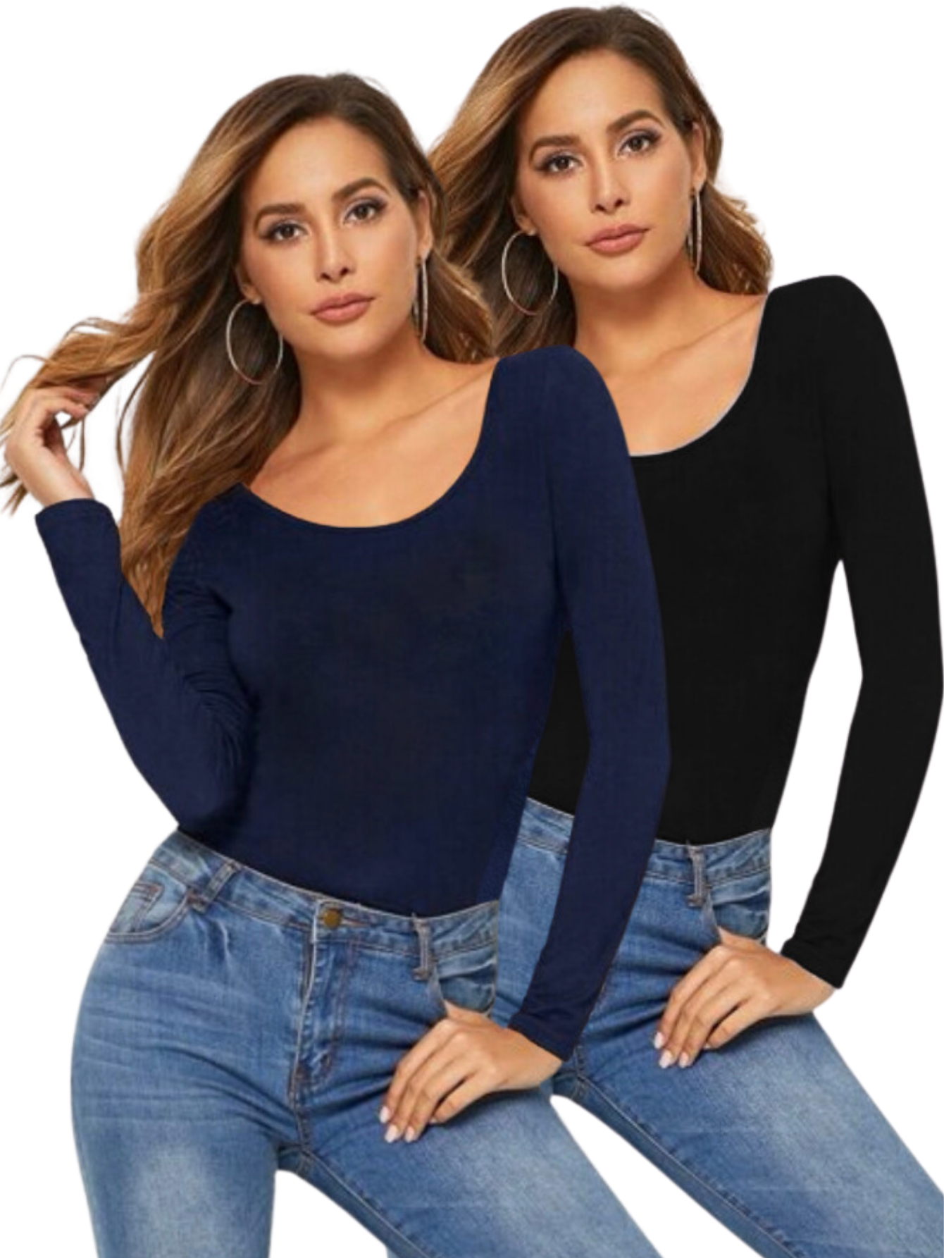 Set 2 Blusas Mujer Manga Larga Interior Térmico Bl-1013-px2-variedad De Colores Invierno Dama