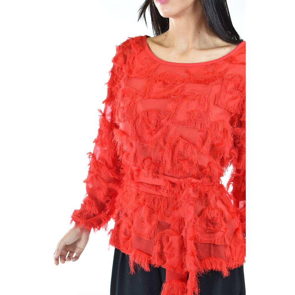 Foto 4 | Blusa Con Diseño Texturizado Roman Fashion / Juvenil, 5105 (rojo) Rojo