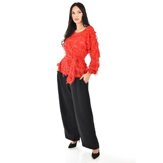 Foto 6 | Blusa Con Diseño Texturizado Roman Fashion / Juvenil, 5105 (rojo) Rojo