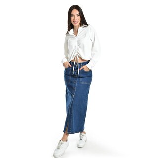 Foto 5 | Blusa Con Jareta Ajustable Roman Fashion /juvenil, 1838 (blanco) Blanco
