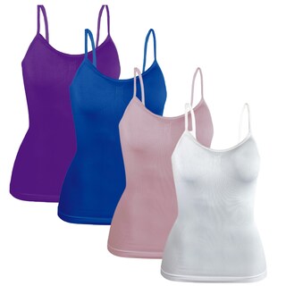 Foto 1 | Set 4 Blusas Mujer Tirantes Casual Blusa Negra Crop Top Dama