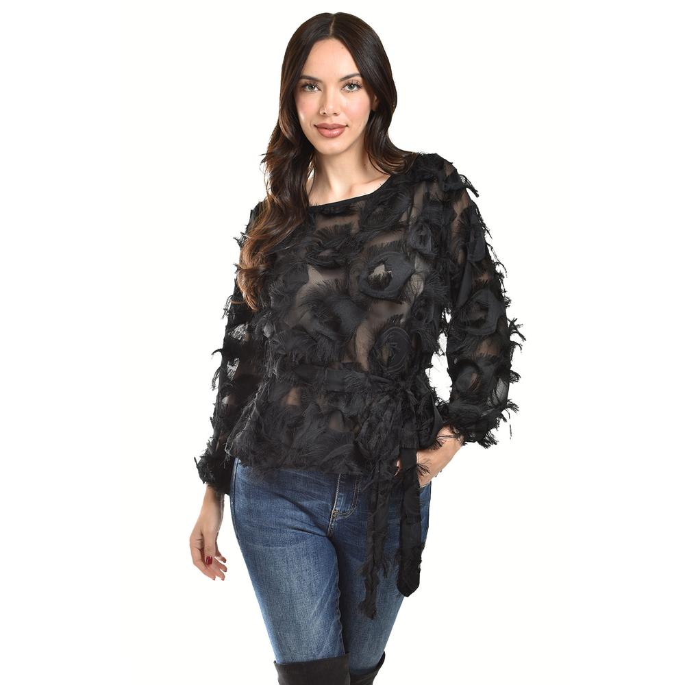 Foto 5 | Blusa Con Diseño Texturizado Roman Fashion / Juvenil, 5105 (negro) Negro