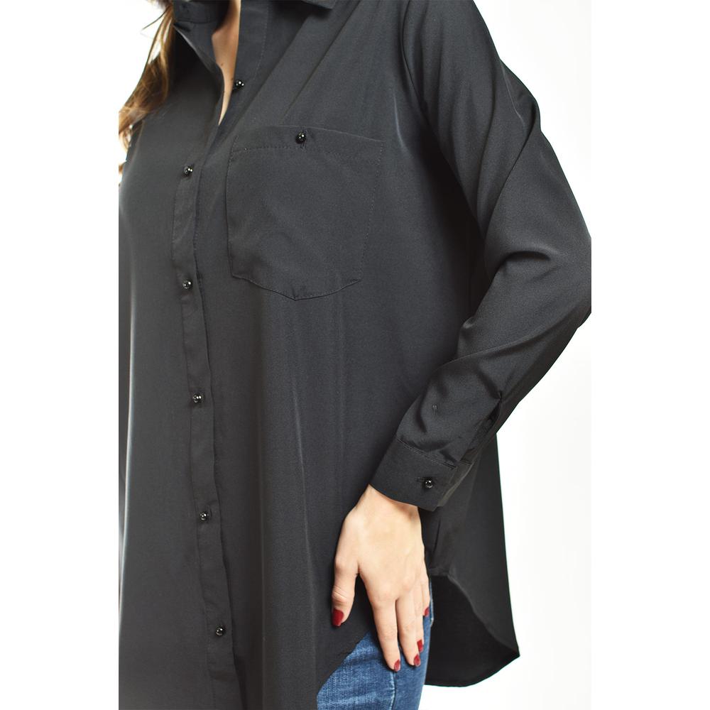 Foto 4 | Camisa Con Boton De Perla Roman Fashion /juvenil, 5103 (negro) Negro
