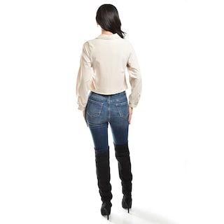 Foto 3 | Blusa Con Jareta Ajustable Roman Fashion /juvenil, 1838 (beige) Beige