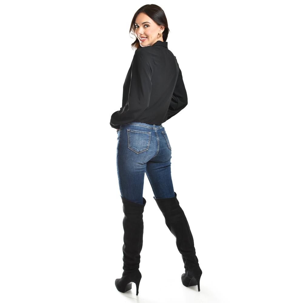 Foto 3 | Blusa Con Jareta Ajustable Roman Fashion /juvenil, 1838 (negro) Negro