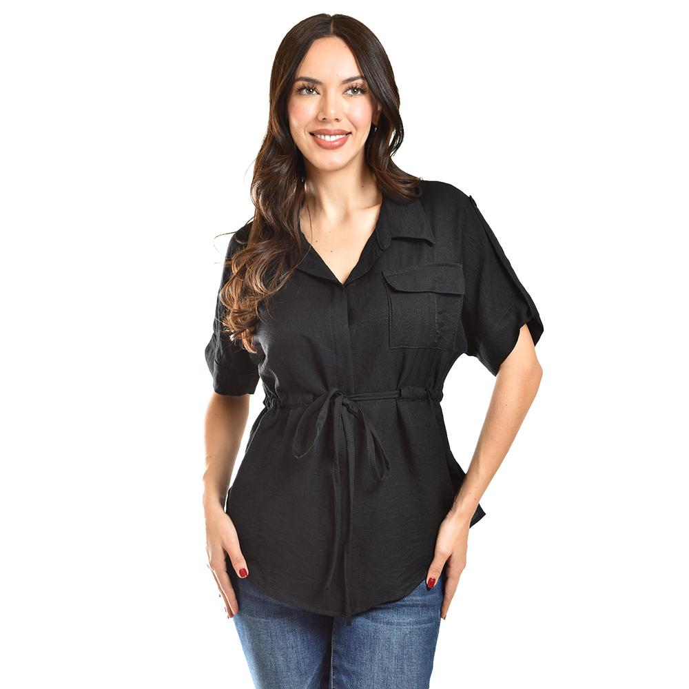 Blusa Camisera Ajustable Roman Fashion /juvenil, 2436 (negro) Negro