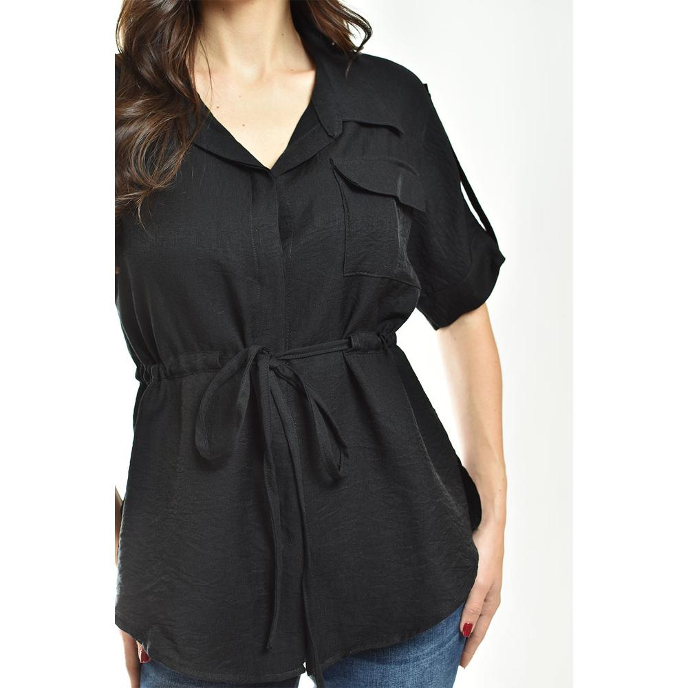 Foto 5 pulgar | Blusa Camisera Ajustable Roman Fashion /juvenil, 2436 (negro) Negro