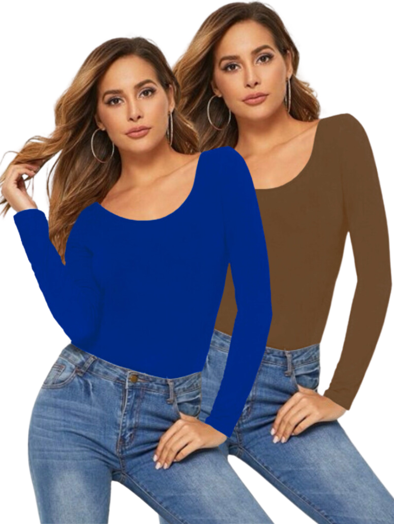 Set 2 Blusas Mujer Manga Larga Interior Térmico Bl-1013-px2-variedad De Colores Invierno Dama