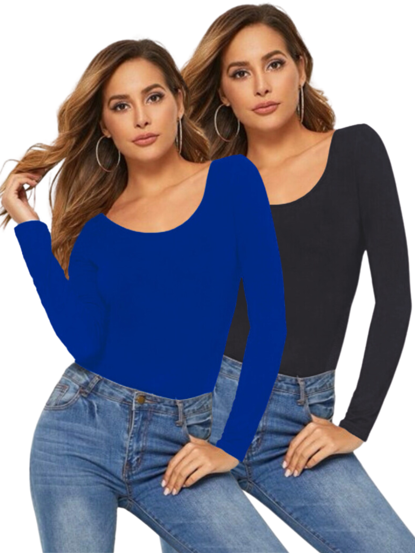 Set 2 Blusas Mujer Manga Larga Interior Térmico Bl-1013-px2-variedad De Colores Invierno Dama