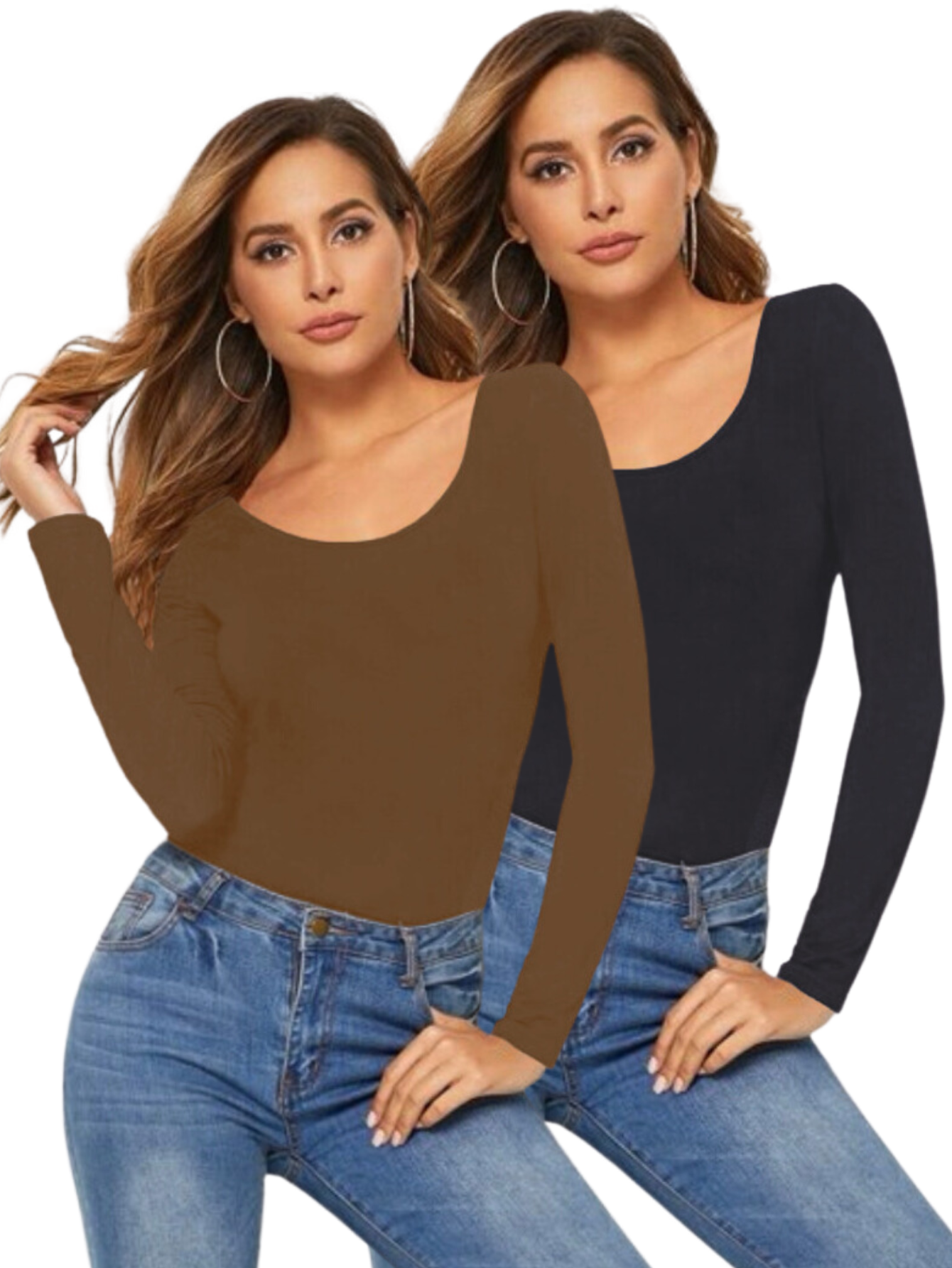 Set 2 Blusas Mujer Manga Larga Interior Térmico Bl-1013-px2-variedad De Colores Invierno Dama
