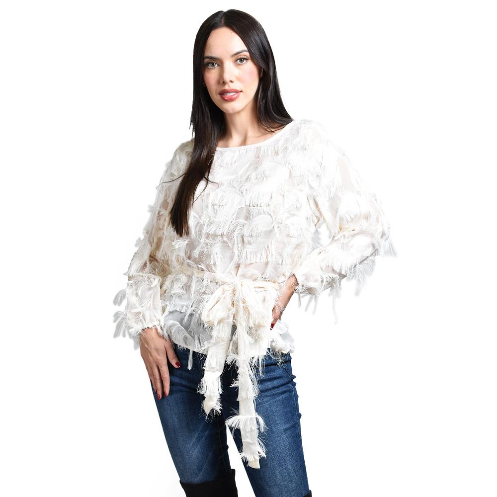 Blusa Con Diseño Texturizado Roman Fashion / Juvenil, 5105 (blanco) Blanco