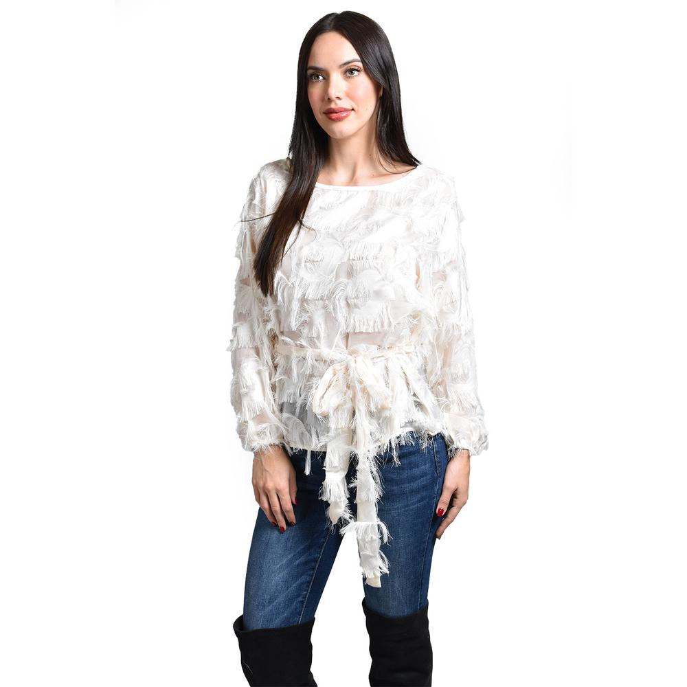 Foto 4 | Blusa Con Diseño Texturizado Roman Fashion / Juvenil, 5105 (blanco) Blanco